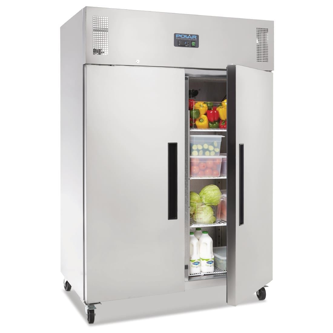 upright double door fridge