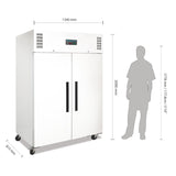 double door upright fridge