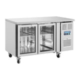 glass door counter fridge