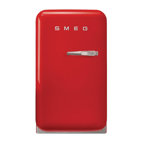 red retro mini fridge