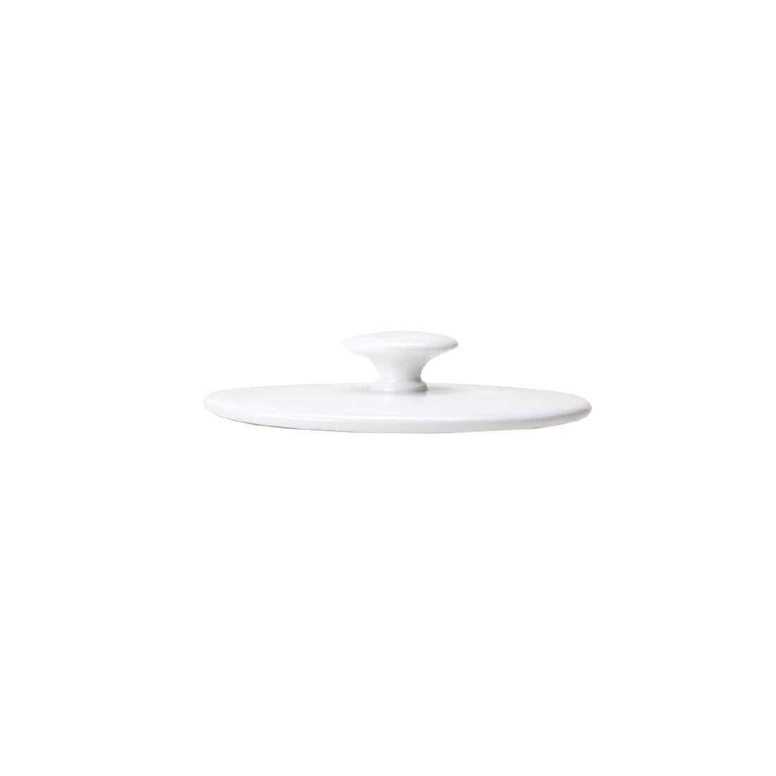 William Edwards Spiro Oval Sugar Bowl Lids White (12 Pack)