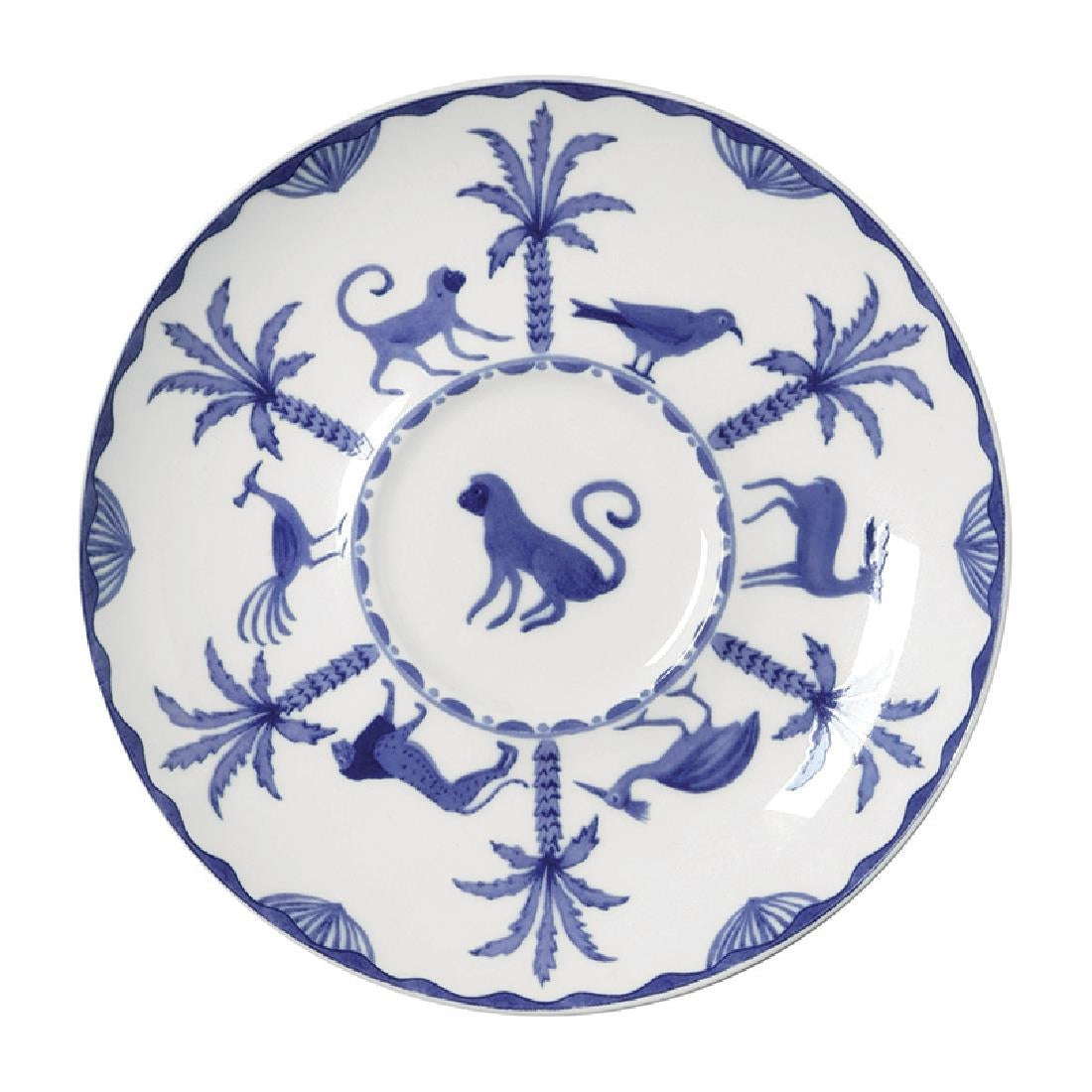 William Edwards Sultan's Garden Blue Tea for One Saucers (12 Pack)