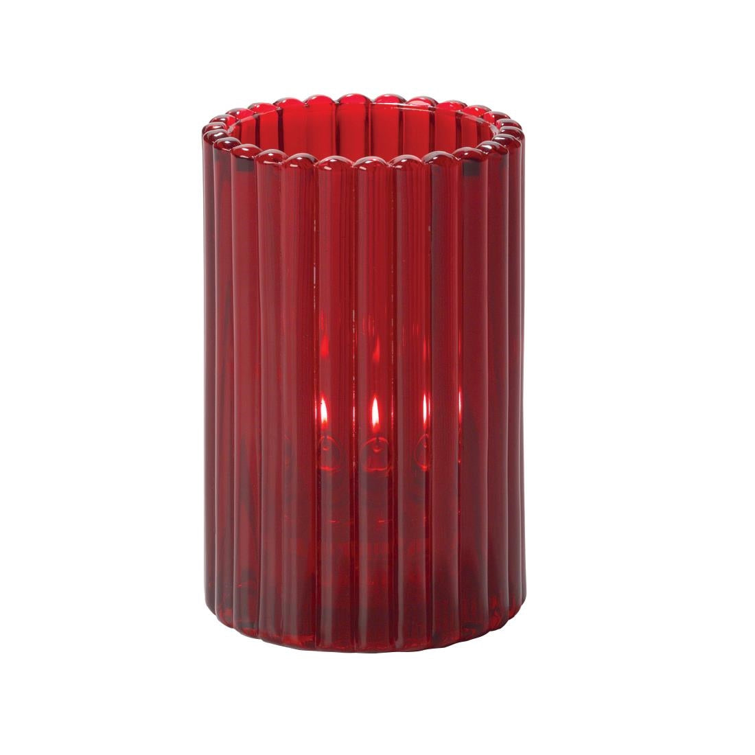 Hollowick Vertical Rod Ruby Cylinder 73mm x 118mm (Pack of 6)