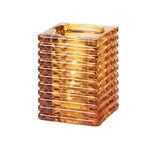 Hollowick Horizontal Rib Block Amber Glass Lamp 73x 105mm (6 Pack)