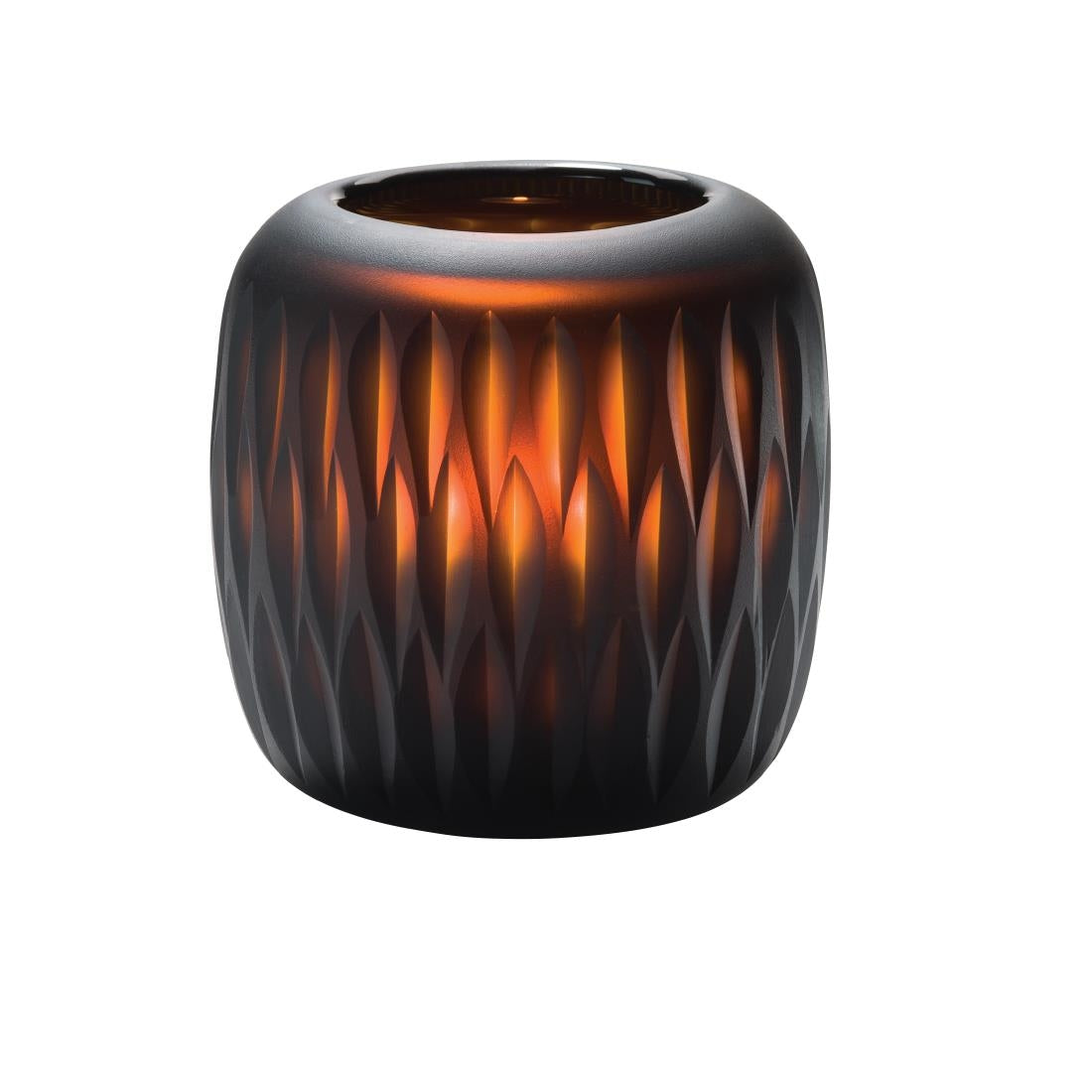 Hollowick Mystic Black & Amber Glass Votive 108 x 102mm (Pack of 18)