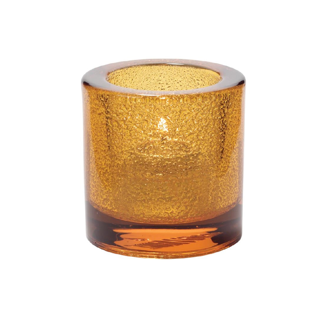 Hollowick Thick Round Amber Jewel Tealight 70x 73mm (6 Pack)