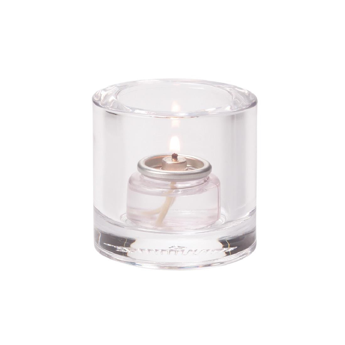 Hollowick Thick Round Clear Tealight 70x 73mm (6 Pack)