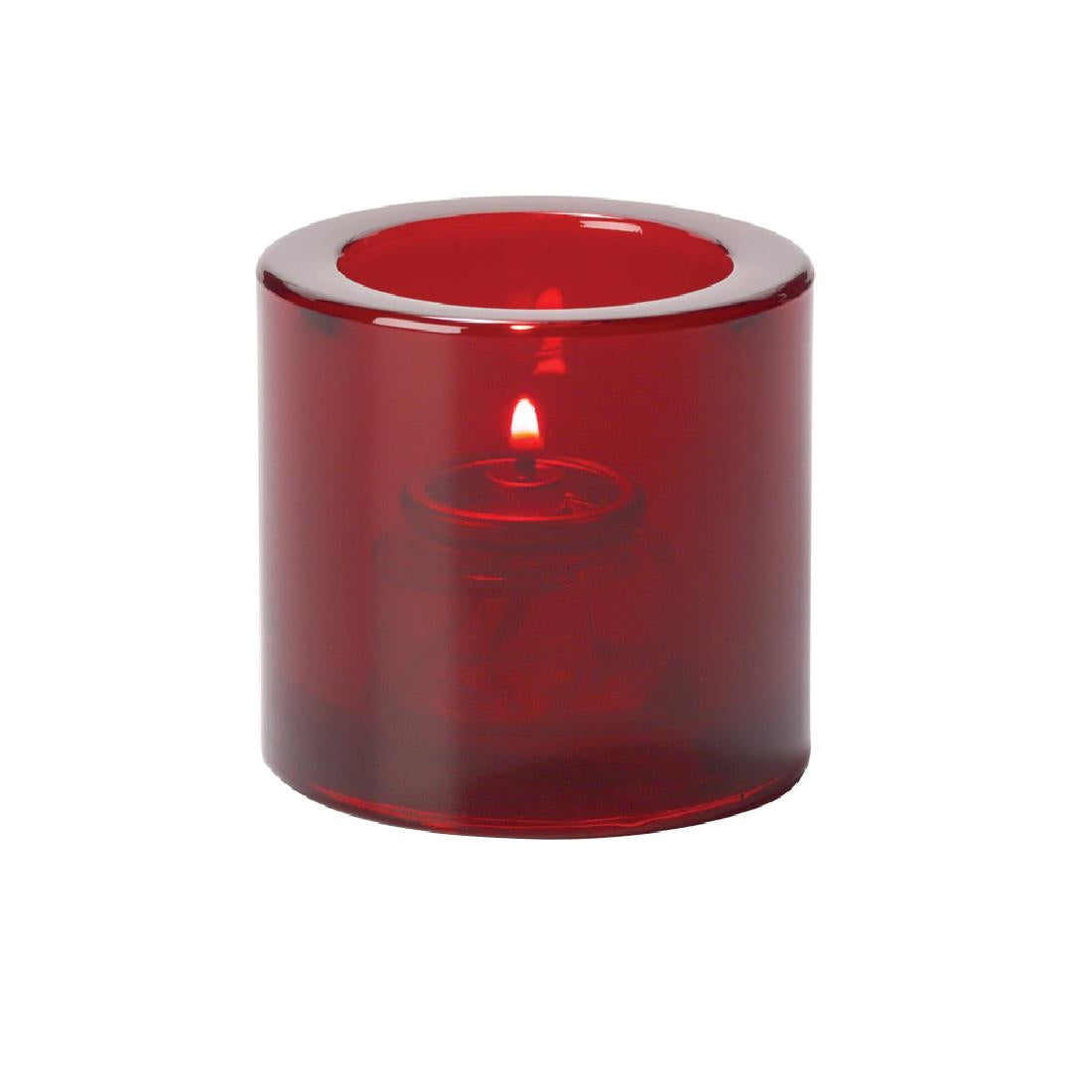 Hollowick Thick Round Ruby Tealight 70x 73mm (6 Pack)