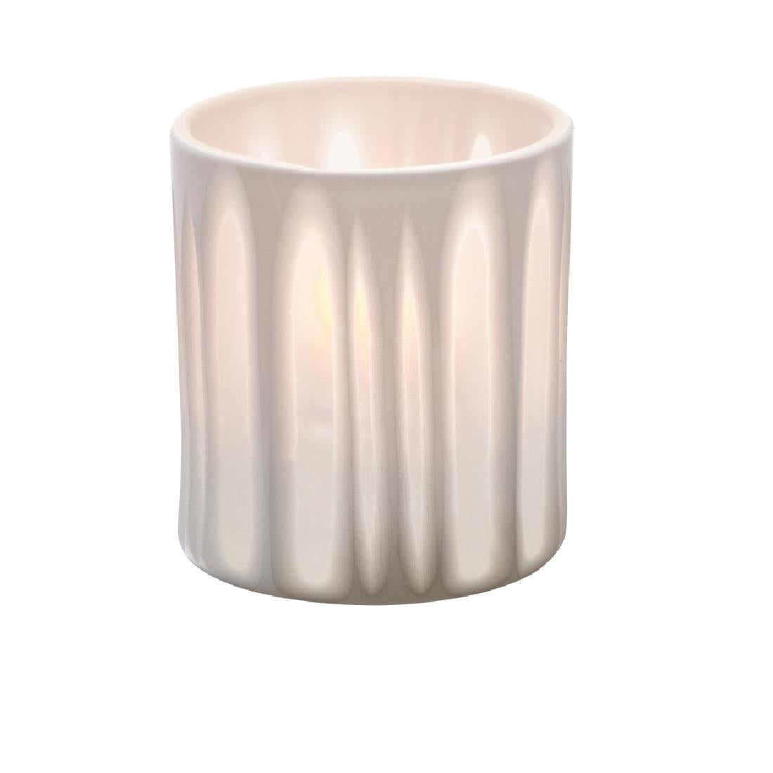 Hollowick Boutique Stripes Porcelain Votive 73mm x 80mm (Pack of 48)