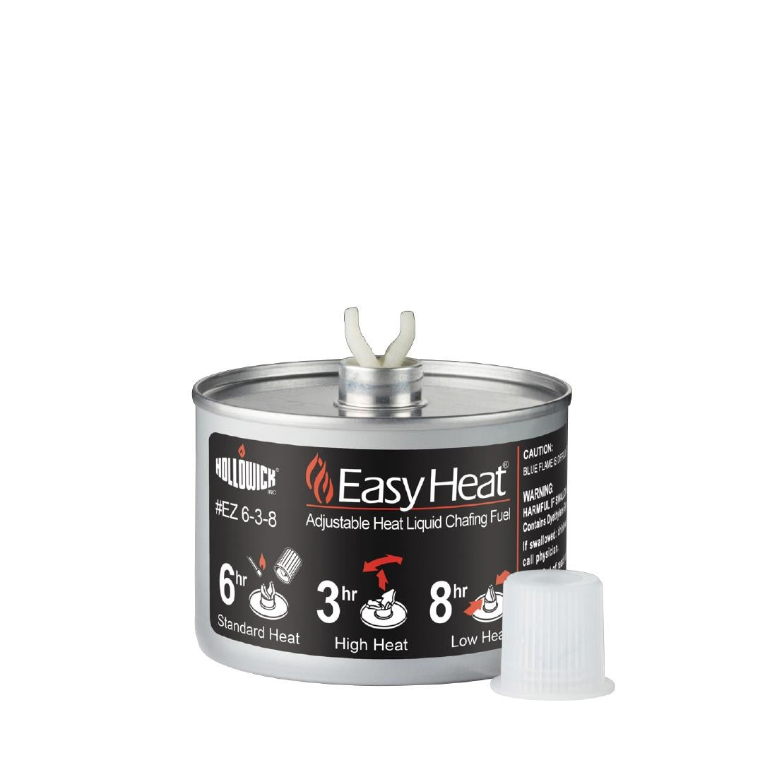 Steelite Easy Heat Adjustable Heat Liquid Chafing Fuel 6 3 or 8 Hour (24 Pack)