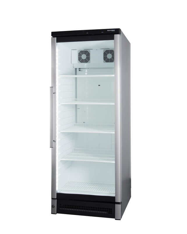 single glass door refrigerator