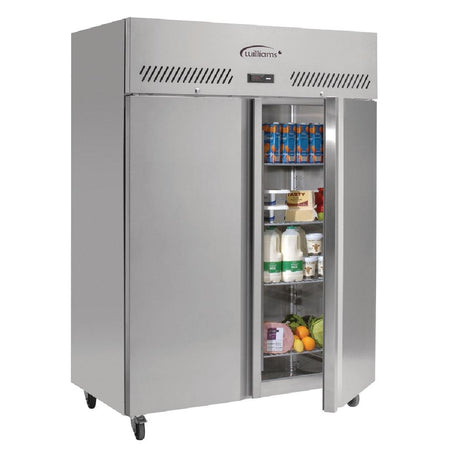 double door upright fridge