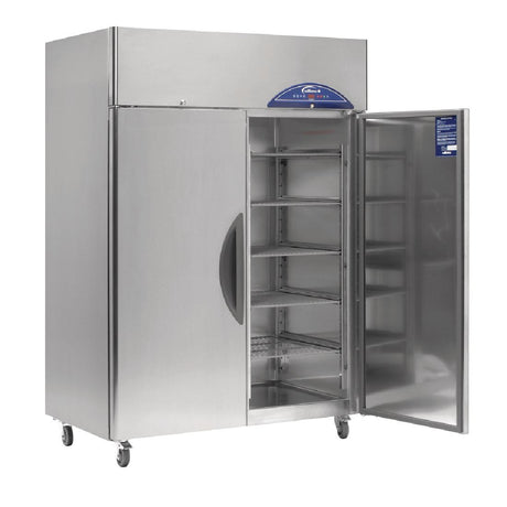 stainless steel double door fridge