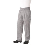 Chef Works Essential Baggy Pants Small Black Check 8XL