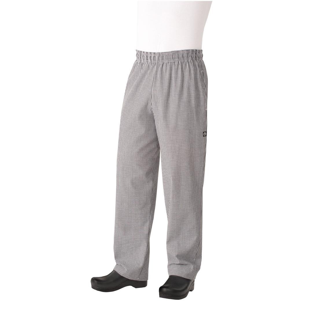Chef Works Essential Baggy Pants Black Check 3XL