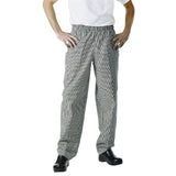 Chef Works Essential Baggy Pants Small Black Check XS