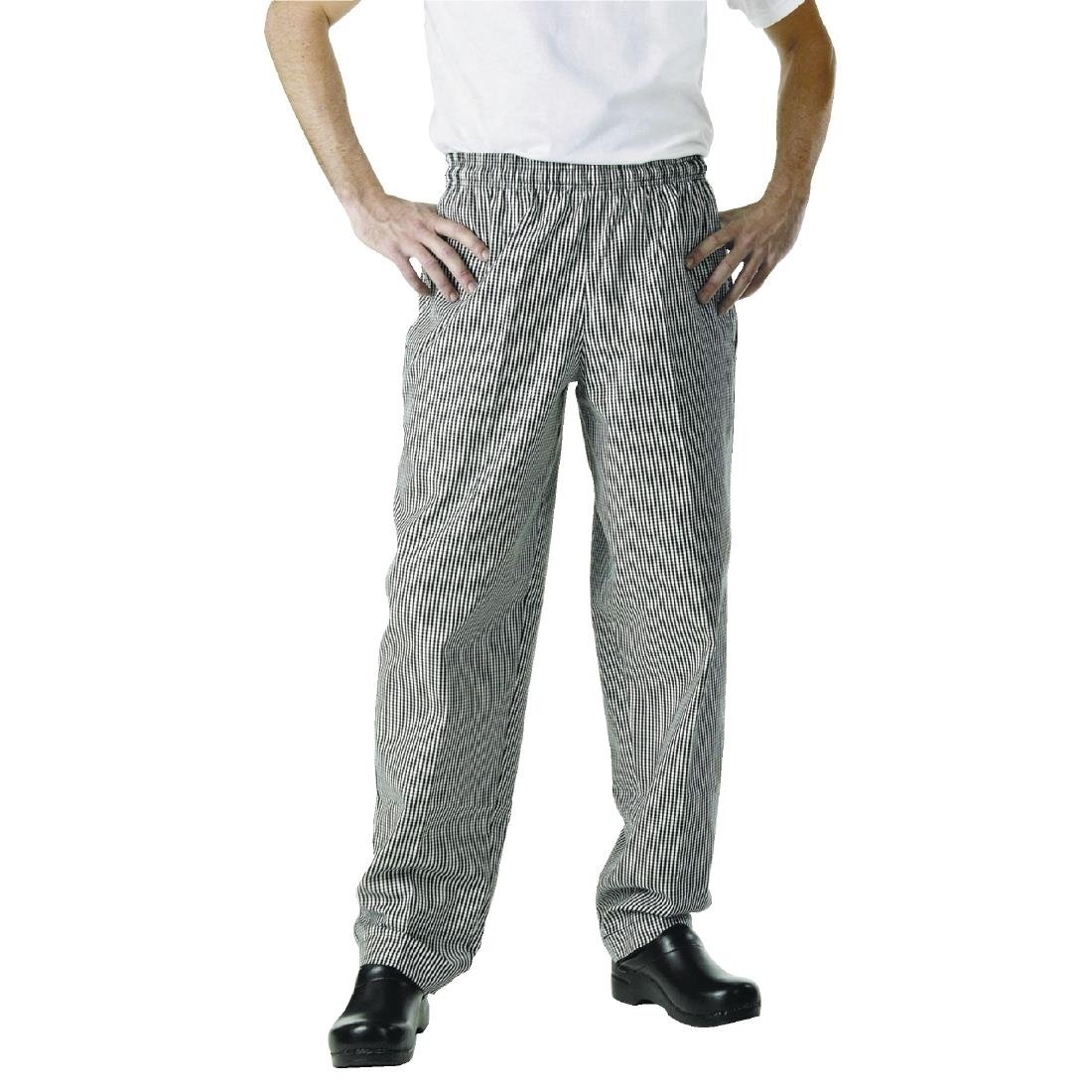 Chef Works Essential Baggy Pants Black Check 3XL