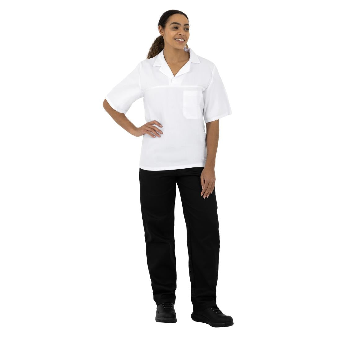 Unisex Bakers Shirt White M