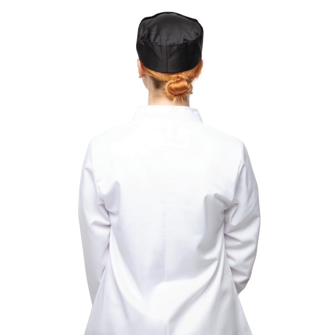 Whites Chef Skull Cap Polycotton Black - XL