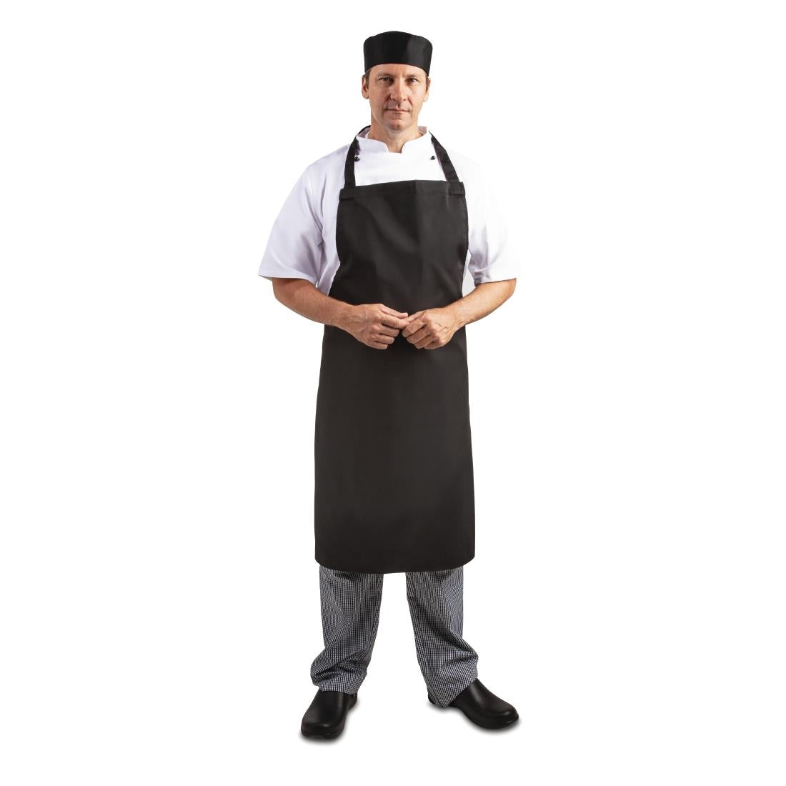 Whites Bib Aprons Black (5 Pack)