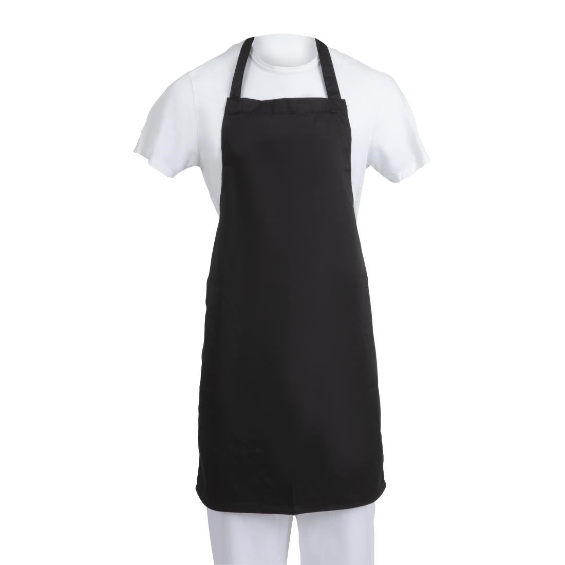 Whites Bib Aprons Black (5 Pack)