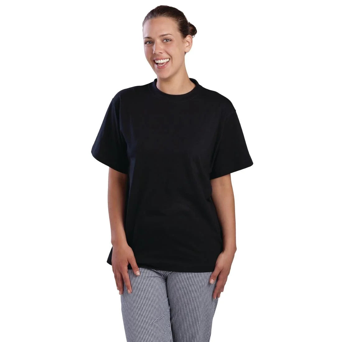 Nisbets Essentials T-Shirts Black Large (2 Pack)