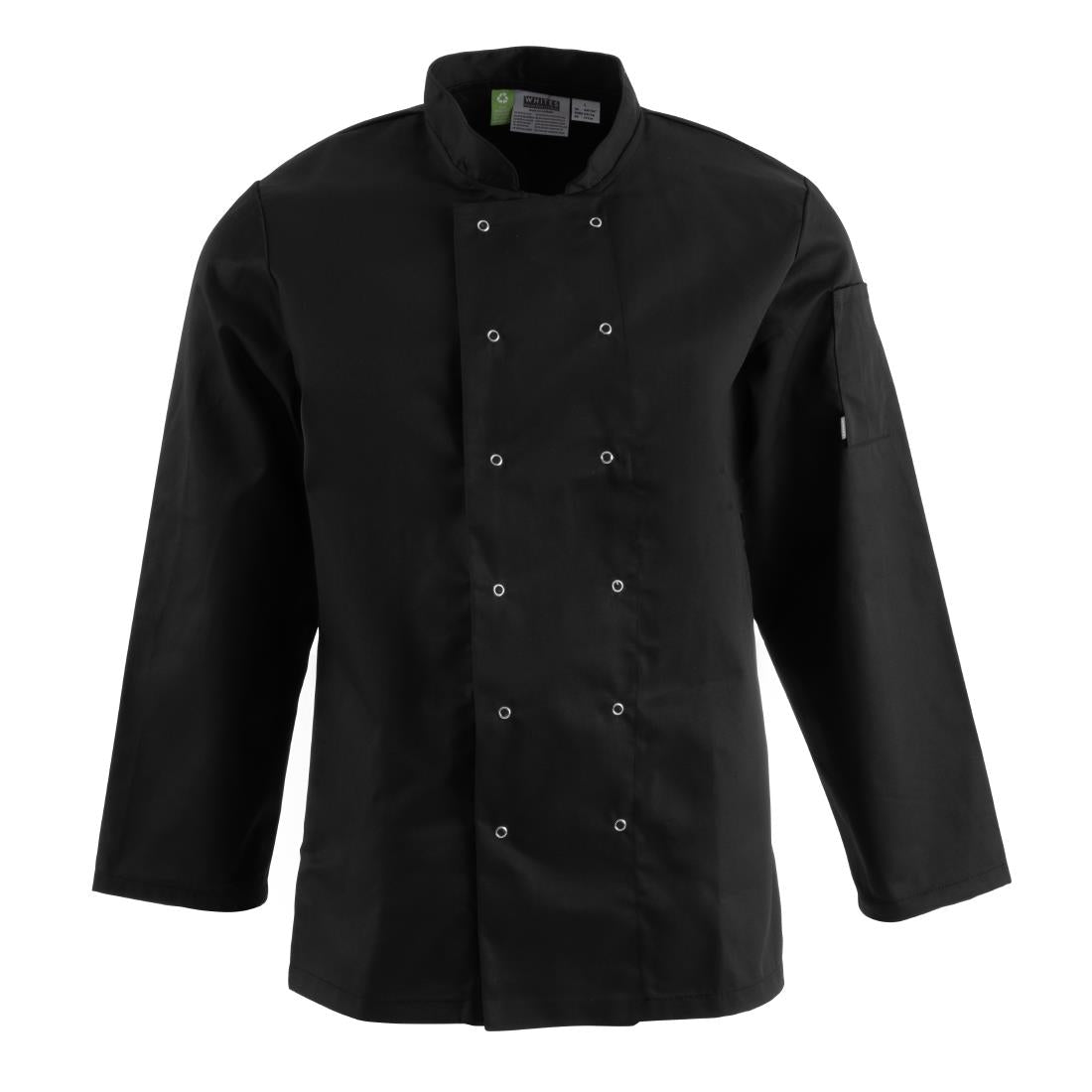 Whites Vegas Unisex Chef Jacket Long Sleeve Black XL