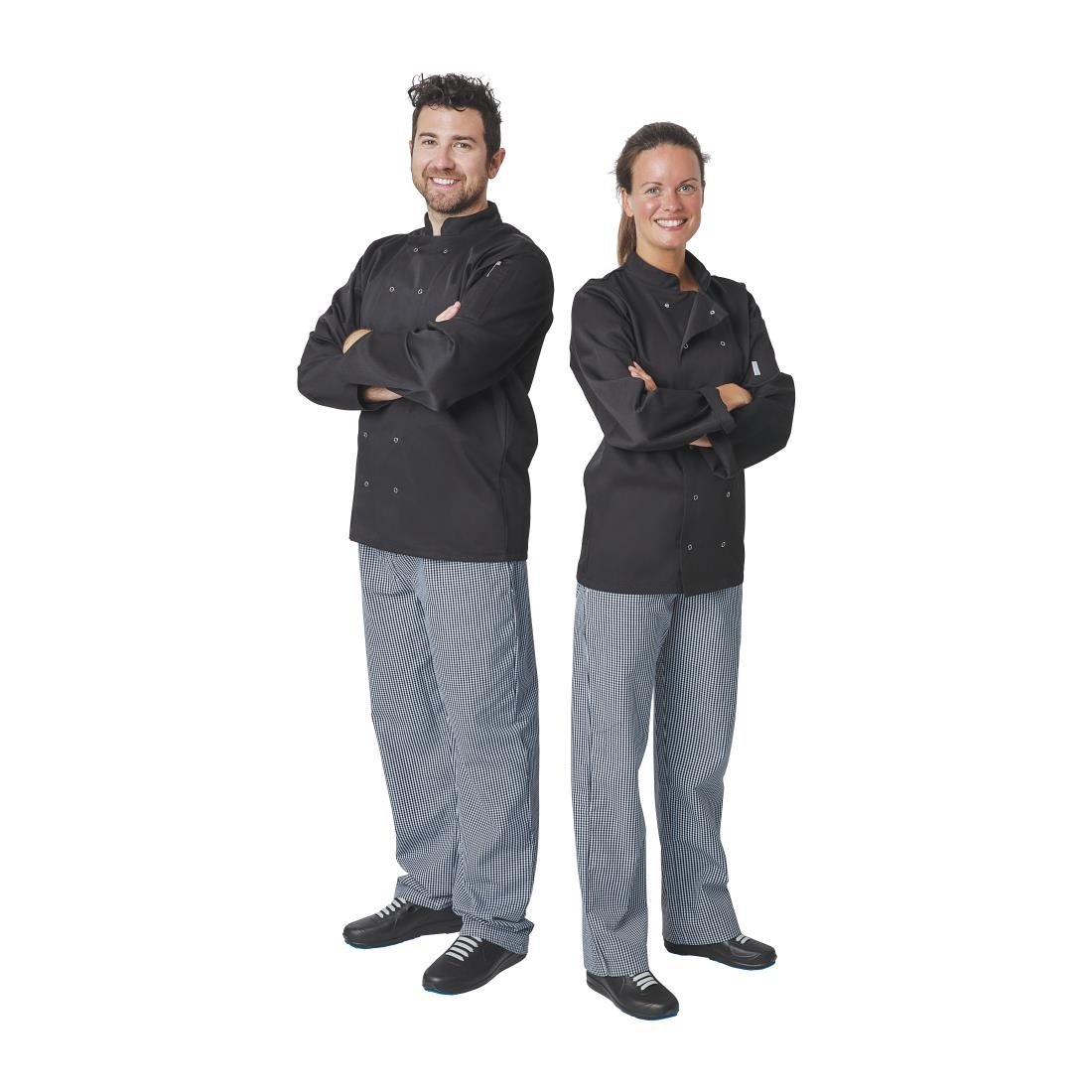 Whites Vegas Unisex Chef Jacket Long Sleeve Black M