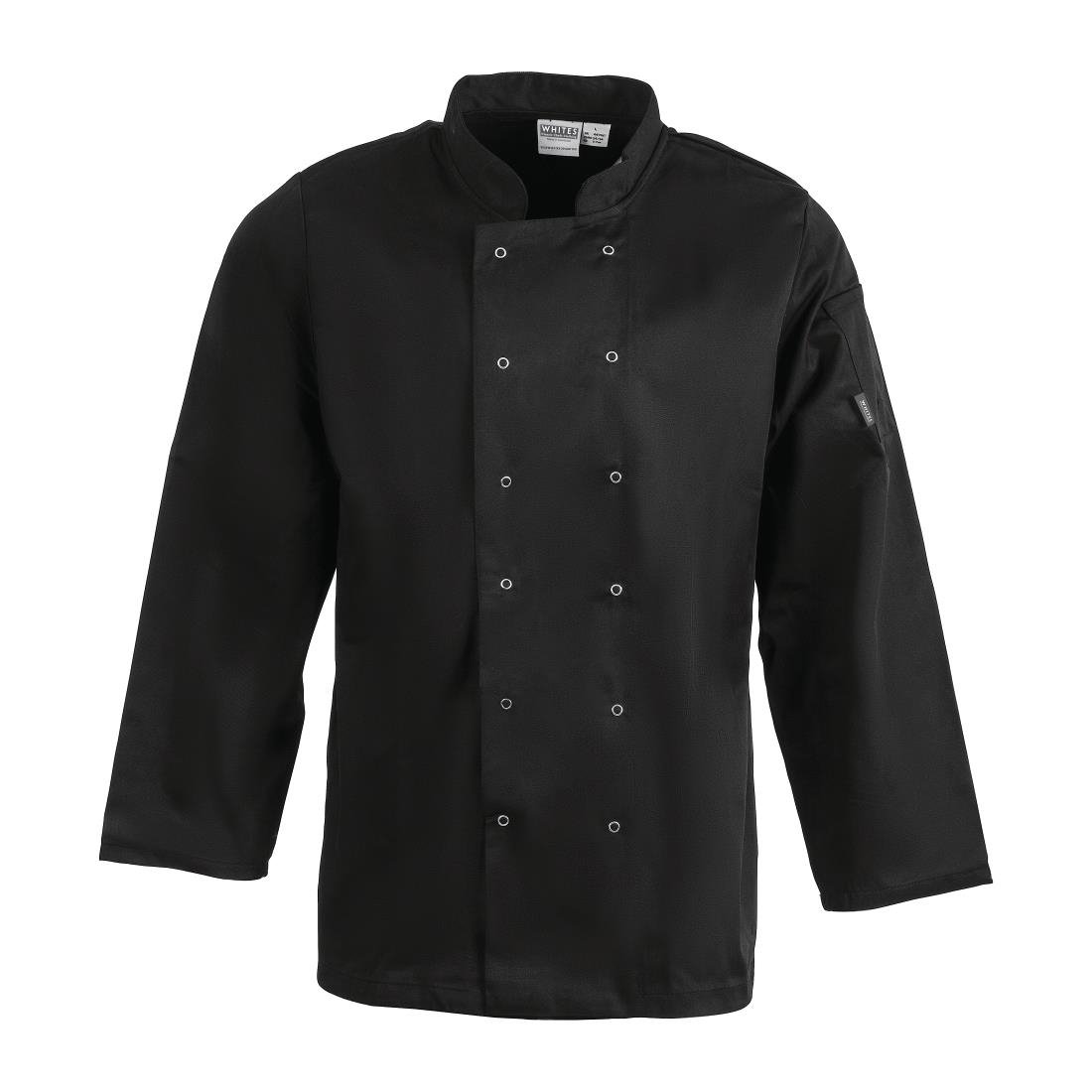 Whites Vegas Unisex Chef Jacket Long Sleeve Black M