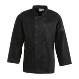 Whites Vegas Unisex Chef Jacket Long Sleeve Black M
