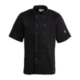 Whites Vegas Unisex Chefs Jacket Short Sleeve Black 5XL
