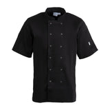 Whites Vegas Unisex Chef Jacket Short Sleeve Black 4XL