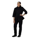 Whites Vegas Unisex Chef Jackets Black S (5 Pack)