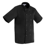 Whites Vegas Unisex Chef Jacket Short Sleeve Black L