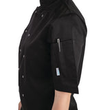 Whites Vegas Unisex Chef Jacket Short Sleeve Black 4XL