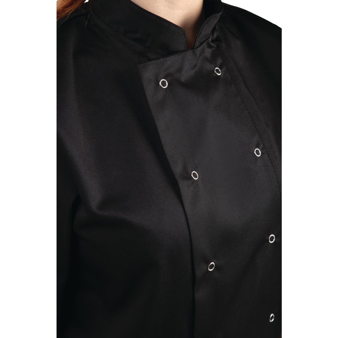 Whites Vegas Unisex Chef Jacket Short Sleeve Black 4XL