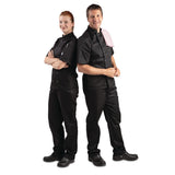 Whites Vegas Unisex Chefs Jacket Short Sleeve Black 5XL
