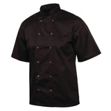 Whites Vegas Unisex Chefs Jacket Short Sleeve Black 5XL