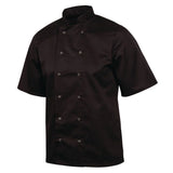 Whites Vegas Unisex Chef Jackets Black L (5 Pack)