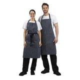 Whites Butchers Stripe Bib Apron Blue/White