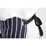 Whites Butchers Stripe Bib Apron with Pocket Blue/White