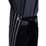 Whites Butchers Stripe Pocket Bib Apron Blue/White