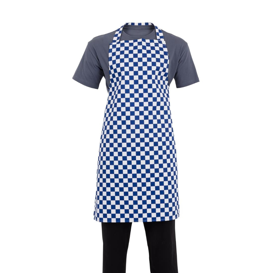 Whites Bib Apron Blue/White Check