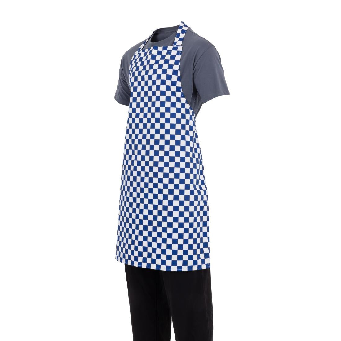 Whites Bib Apron Blue/White Check