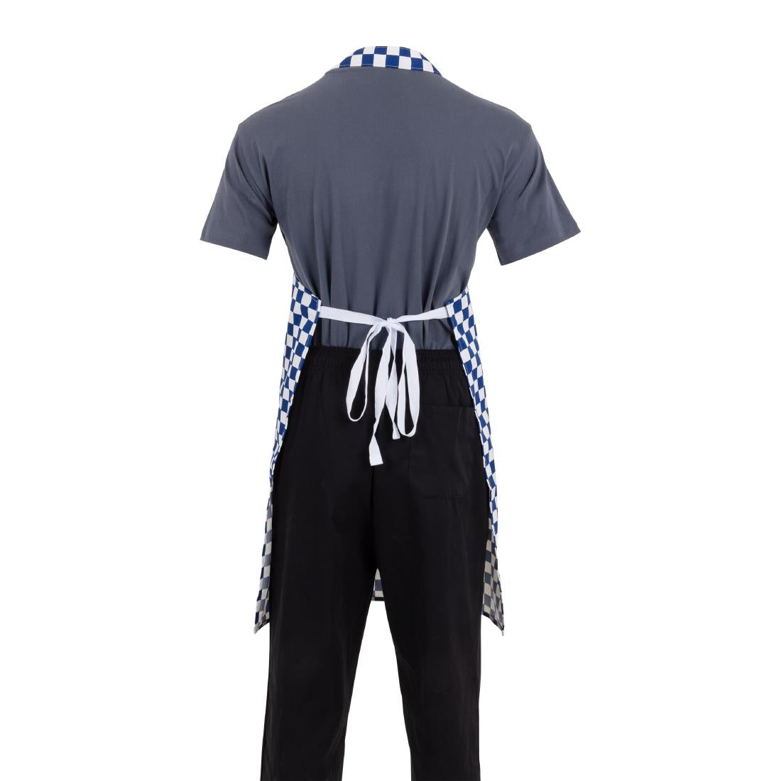 Whites Bib Apron Blue/White Check