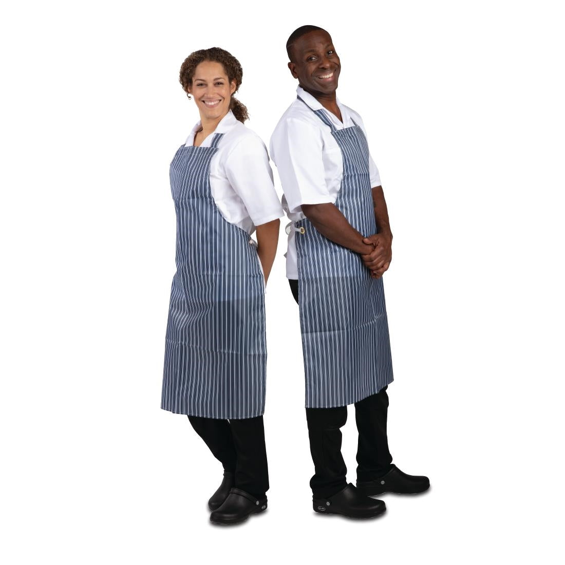 Whites Water Resistant Bib Apron Blue and White