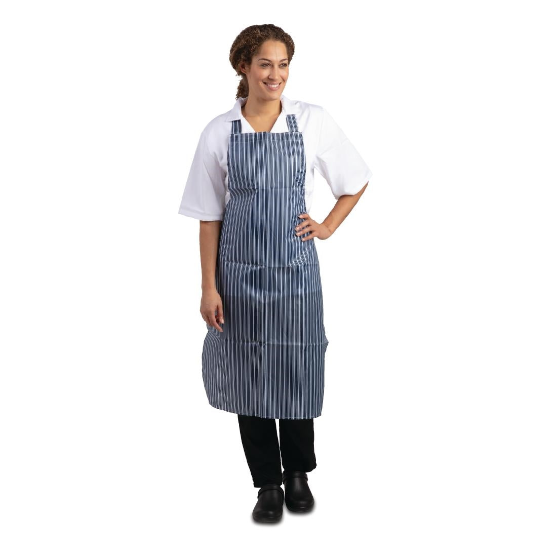 Whites Water Resistant Bib Apron Blue and White