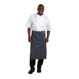 Whites Butchers Stripe Waist Apron Blue/White