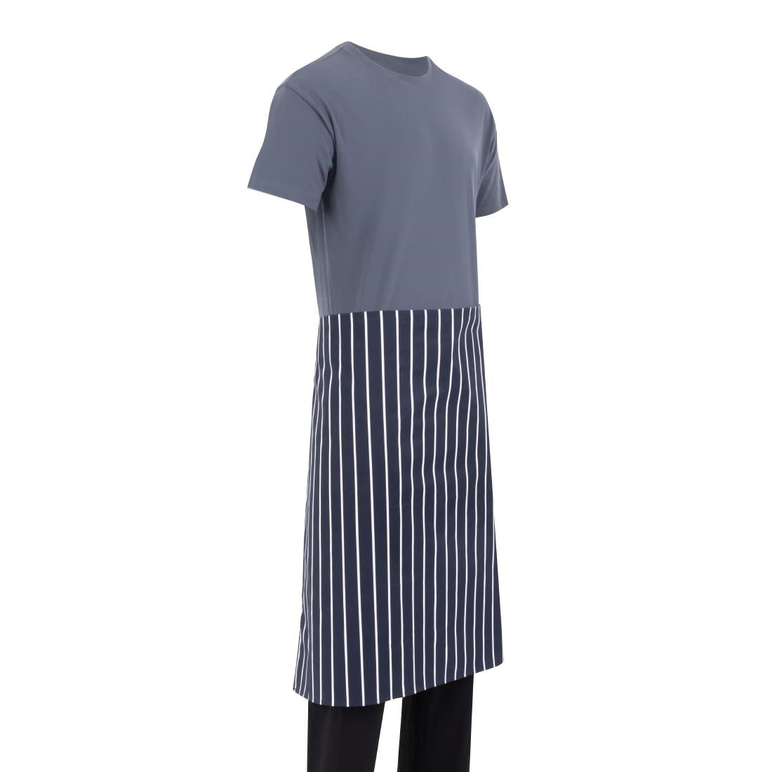 Whites Butchers Stripe Bistro Apron Blue/White