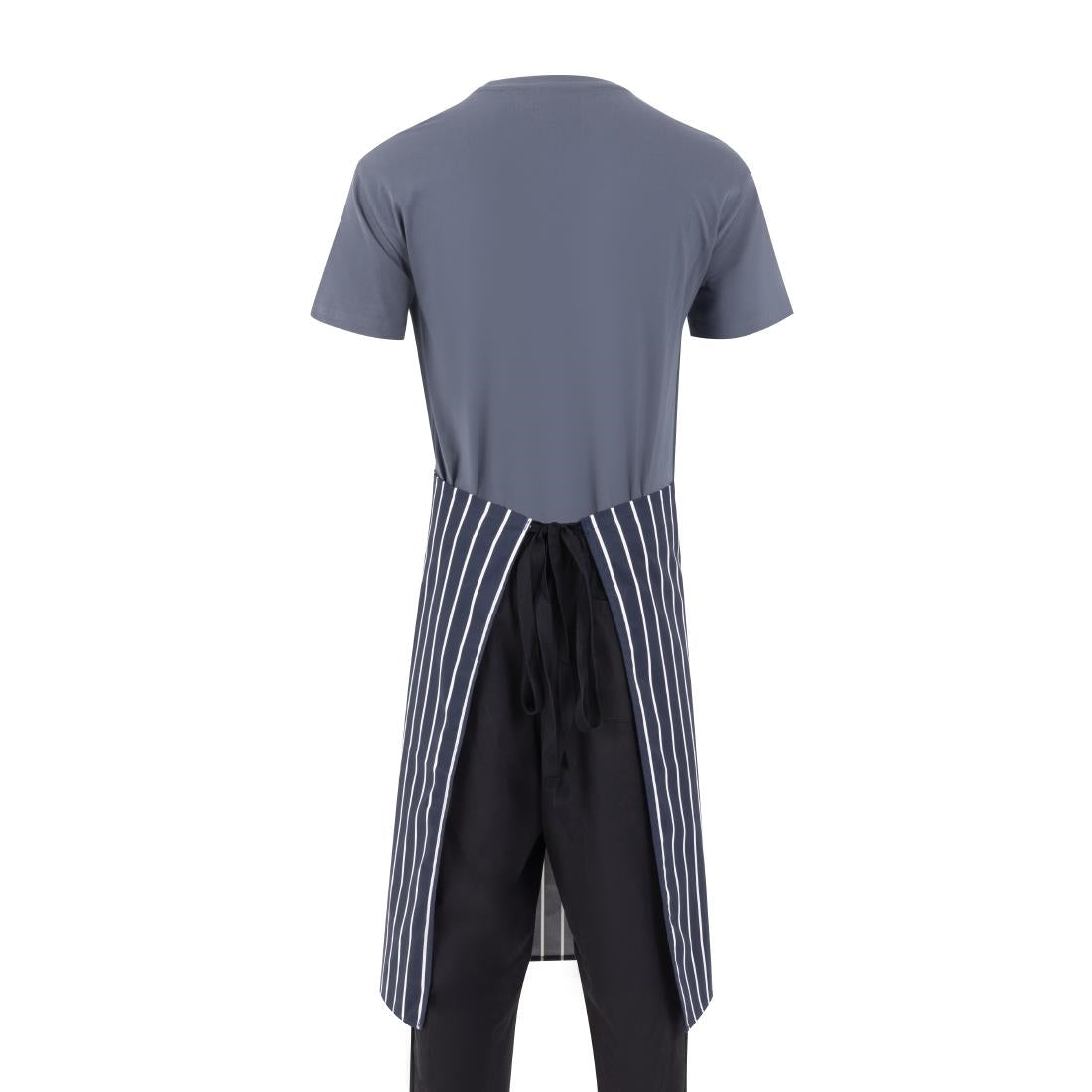 Whites Butchers Stripe Bistro Apron Blue/White